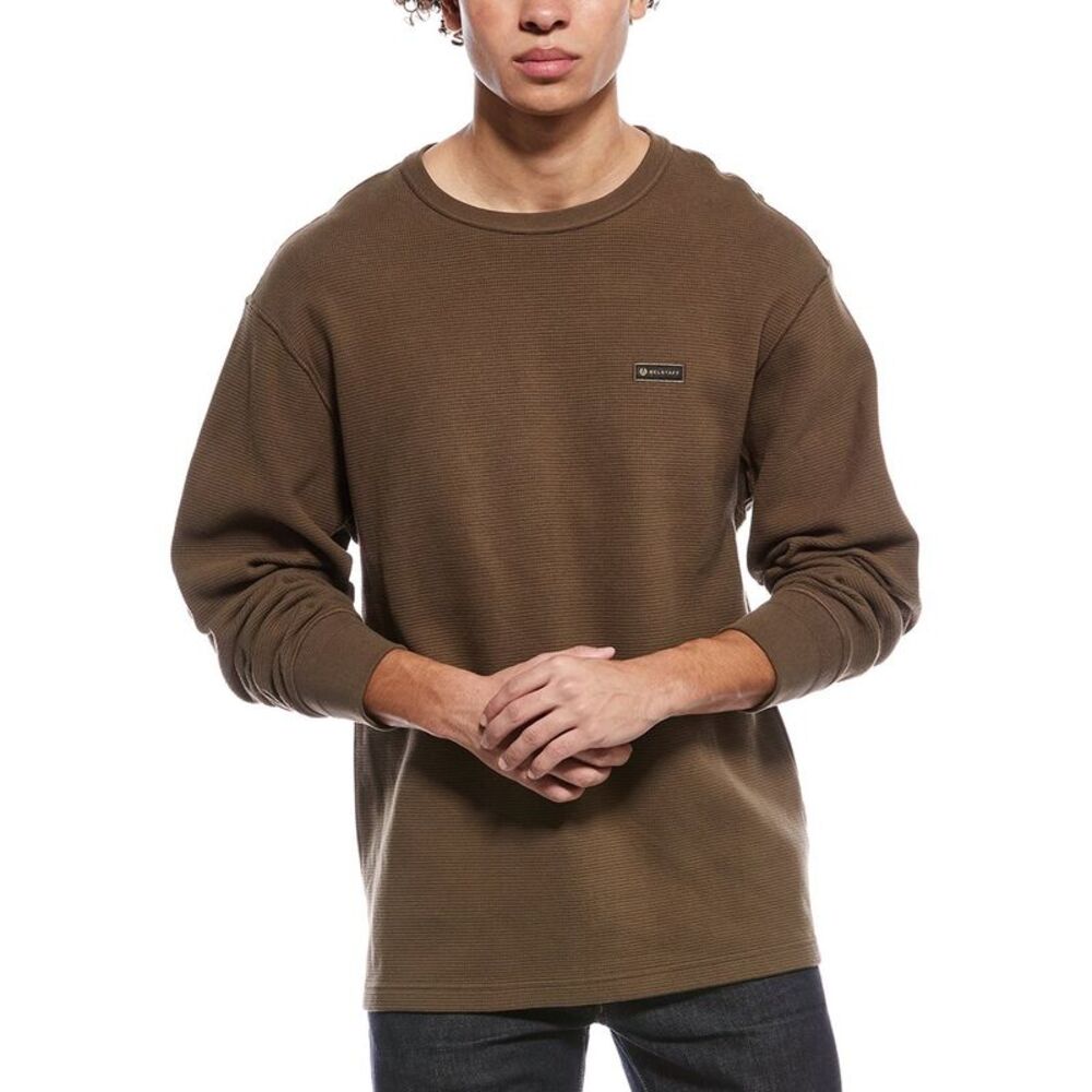 Belstaff Mens  Works Crewneck Sweatshirt, Brown